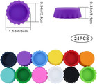 24 Pcs Silicone Rubber Bottle Caps  12 Colors Reusable Beer Caps For Home Brewin
