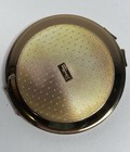 Vintage Stratton Purple blue Fleur De Lis Floral Enamel Powder   Makeup Compact
