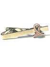 New Pink Ribbon Breast Cancer Tie Clip Silver Bar Clasp