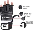 Punch Bag Boxing Gloves Karate Mitts Mma Body Combat Taekwondo Large  Black 