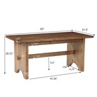 63  Farmhouse Solid Wood Executive Desk  Rectangular Study Office Computer Table
