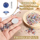 16800 Pcs Wedding Table Scatter Confetti Diamond silver Dark Blue 