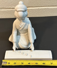 Vtg Toyo Japan White Porcelain Geisha Kneeling W  Instrument