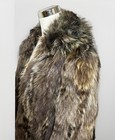 Authentic Vintage Silver Fox Fur Coat Women s Small Grey silver black  brown