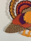 Finished Ready To Hang Vintage Bucilla 1980 Felt Turkey Gobbler Wall Hanging