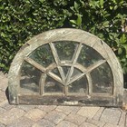 Old Antique Vintage 10 Lite Shabby Chic 20x30 Sunburst Arched Window Sash