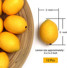12pcs Artificial Lemons - Yellow Fake Lemons Faux Fruit For Home Kitchen Table