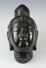 Old Vintage Japanese Buddhism Bronze Mask -kannon-    