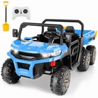 Kids Ride On Dump Truck With Remote Control  24v 2 Seater Electric Car Toy Gift   