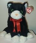 Ty Beanie Buddy - Zip The Black Cat  9 Inch  New Mwmts Plush Stuffed Animal Toy