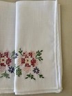  wild Roses  8 Bucilla Completed Cross Stitch Napkins With Linen Look Never Used