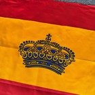 Vintage Spain Spanish Flag Yacht Ensign Crown Courtesy Nautical Sailing Pennant