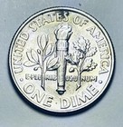      2005 P Roosevelt Dime Obv Grease Strike    5      Off Center Struck Rim Error
