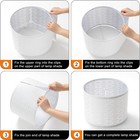 11  White Line Pattern Linen Drum Lamp Shade 11 x11 x8  - 2 Pack