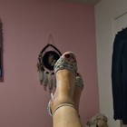 Antonio Melani Rhinestone Embellished Strappy Heels   Genuine Leather Size 6m