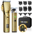 Professional Cordless Hair Clippers   Beard Trimmer Set - Men s Grooming Kit  Fa
