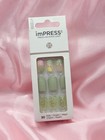 Kiss Impress No Glue Press-on Nails Manicure Short Green Spring 88907  lot Of 3 