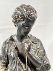 Antique Art Deco Nouveau French Bronze Statue Victorian Sculpture Cast Metal Vtg