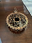 Copper Plated Wrought Iron Trivet W candle Warmer 4 Footed 8    Round Hearts 1999