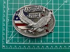 Silver Tone  american Pride  With Eagle Belt Buckle
