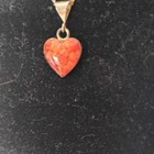 Sterling Silver Polished Stone Pendant On Mexican 18in Link Chain 