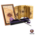 Harry Potter Marauder   s Map Holiday Gift Bundle     Wand  Map   Display Case  New