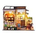 Diy Wooden Miniature Dollhouse Kit  Bakery Tiny House Diorama Building Kits