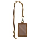 Fc Goods Vertical Id Badge Holder And Lanyard - Made With Baseball Glove Leather