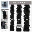 Tharaht Black Chandelle Turkey Feather Boa 2 Yards 40g For 2 Yard-40g 