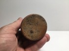 Small Antique Stoneware Cylinder Ink Bottle  3 7 8 Inches Tall 