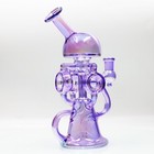 Recycler Hookah 9inch Glass Bong Water Pipe Tobacco Recycler Bongs   14mm Bowl