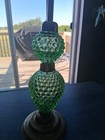 Vntg Hobnail Green Glass Non Functional