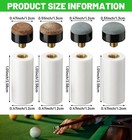 Pool Cue Tips Billiard Stick Replacement Screw On Leather 12mm 13mm White Blue 1