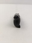 Vintage Inuit Eskimo Hand Carved Seal Soapstone Sculpture 7  Signed Tribal Art