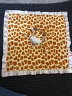 Giraffe Baby Security Blanket Plush Lovey Soft Satin Trim