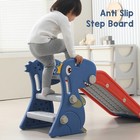 Kids Toddler Indoor Slide For 0 To 3 Years Old Basketball Hoop Stairs Gift Blue
