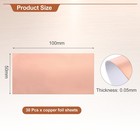 Double-sided Conductive Copper Foil Sheets 100 X 50 X 0 05mm For Crafts 30 Pcs