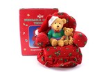 Russ Huggable Holiday Teddies Red Chair Sculpstone Figurine