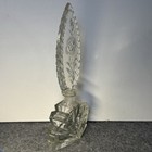 Art Deco Perfume Bottle clear Glass czechoslovakia C1940 heavy Crystal frosted