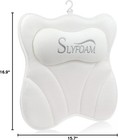 Bath Pillow  Bathtub Pillow With Anti-slip Suction Cups  Soft Spa Bath Pillow