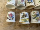 Porcelain   Bone Flower animal Thimbles  Collectibles Lot Of 9