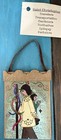 Vintage Mexican Retablo Hand Painted St  Christopher On Wood Ornament Or Plaque