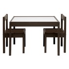 Your Zone Toddler Table And Chairs Set 3-piece Espresso
