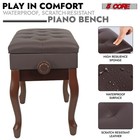 5 Core Piano Bench 3  Padded Cushioned Stool Wooden Heavy Duty Musician Chair