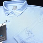 Callaway Golf Polo Shirt -xl White Blue Stripe Poly Performance Stretch New