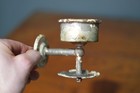 Antique Wall Mount Cup Toothbrush Holder Nickel Plated Brass Victorian Bathroom