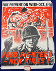 Original Ironic Wwii Japanese Internment Camp Fire Prevention Poster Provenance
