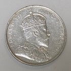 1902 Hong Kong 50 Cents Silver British Colonial Coin King Edward Vii Km 15