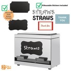 Stainless Steel Straw Dispenser - Drinking Straw Holder For Bulk Unwrapped Pa   