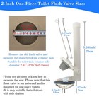 Toilet Flush Valve For One Piece Toilets With Flapper And Chain 2 Inches 